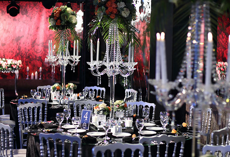 Düğün masa şamdan mum