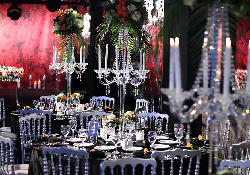 WeddingLand Düğün masa şamdan mum