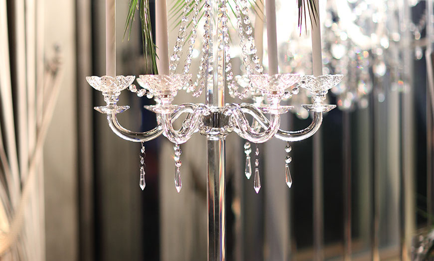 Süsleme şamdan masa düğün