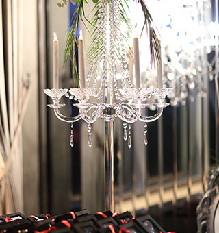 Süsleme şamdan masa düğün